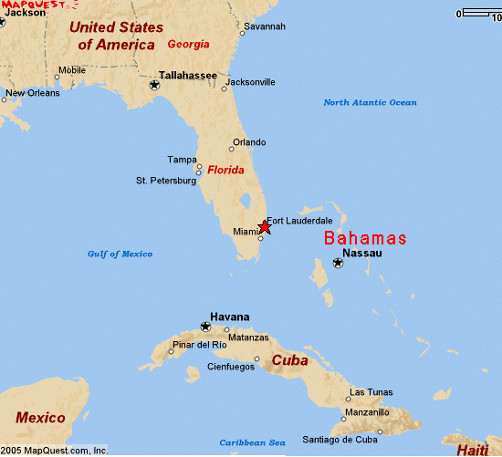 Map Florida Cuba 2018