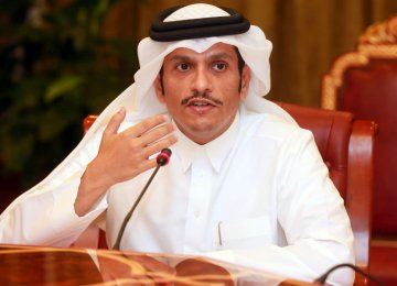 Qatari Foreign Minister Mohammed bin Abdulrahman Al Thani