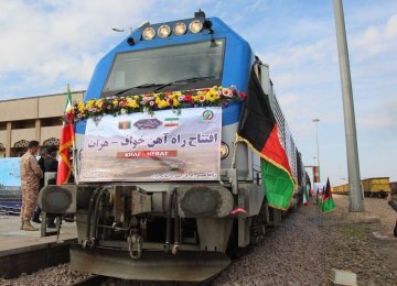 Khaf-Herat Railroad to Help  Boost Afghan Exports to Iran