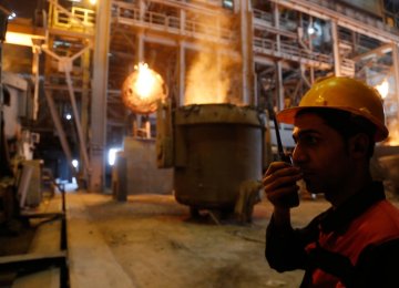 Iranian steelmakers produced 41.66 million tons of products during the year to register a 13.7% growth compared to last year’s corresponding period.