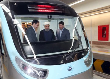 Rouhani Inaugurates Mashhad Subway Intersection