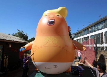 Brits Have a Message in Trump Baby Balloon 