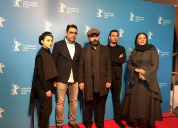 From left: Negar Moghaddam, Pooya Badkoobeh, Ali Mosaffa, Yasna Mirtahmasb and Shabnam Moghaddami in Berlin.