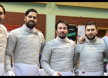 From left: Ali Pakdaman, Mohammad Rahbari, Mojtaba Abedini, Farhad Baher-Arasbaran and the coach Peyman Fakhri