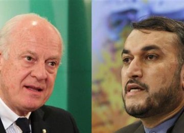 UN Envoy, Deputy FM Discuss Syria