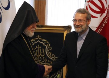 Speaker Meets Senior Armenian Cleric