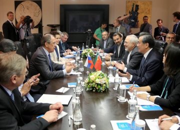 Zarif, Lavrov, Wang Discuss Region,  Nuclear Issue