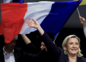 National Front Leads in  France Polls