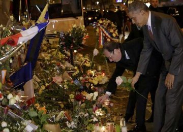 US Tribute for Paris Attacks Victims