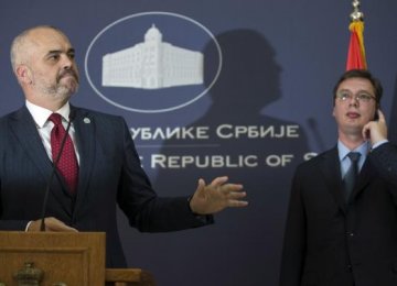 Albanian, Serbian leaders  clash over Kosovo