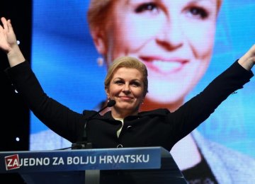 Croatia Narrowly Elects First Female President