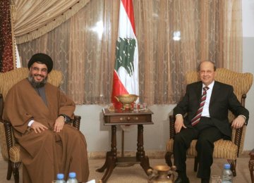 Hezbollah Leader Committed to Aoun