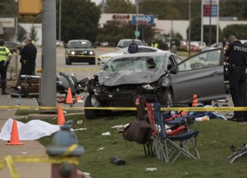 4 Dead as  Car Smashes Into Crowd