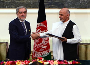 Abdullah, Ahmadzai Sign Unity Deal