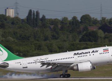 Mahan Air Flight to Moscow