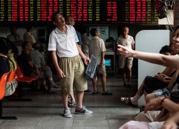Alarm Bells Ring as  China Shares Sink 9%