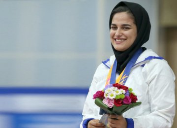 Gold for Iranian Female Shooter