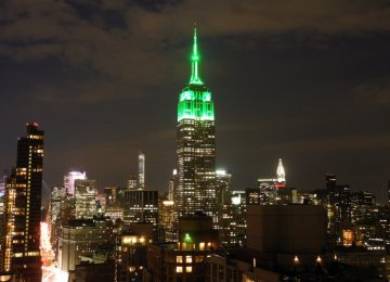 New York’s Empire State Building Lit Green for Eid