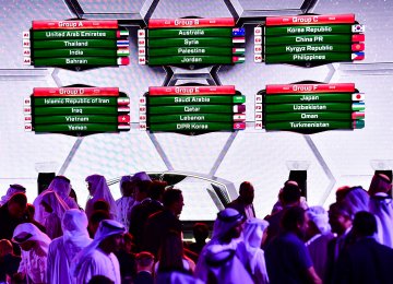 The final draw for the 2019 edition of the AFC Asian cup tournament, during the official draw event in Dubai on Friday.