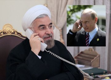 Rouhani, Putin Discuss Regional Issues on Phone