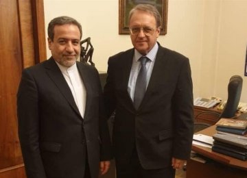 Araqchi Meets Top Russian Diplomats in Moscow  