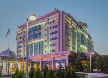 Astana’s Rixos President Hotel where the Syria peace talks are to be held on Jan. 23-24   
