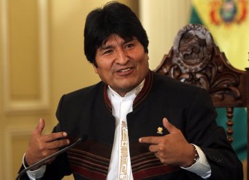 Morales Receives Message from Rouhani