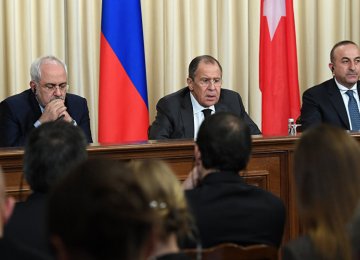 Russia, Iran, Turkey FMs to Meet in Moscow