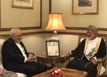 Zarif Meets Omani Counterpart 