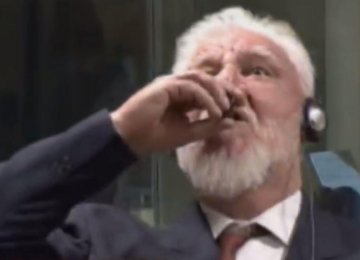 Chaos at UN Court as Bosnian Croat Defendant Takes Poison