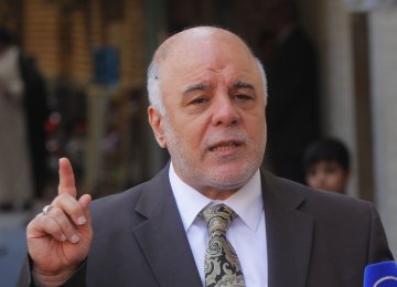 Abadi Formally Demands Kurdistan Region Suspend Independence Vote
