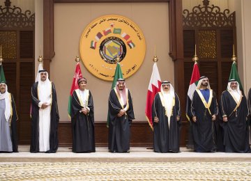 The leaders of the (Persian) Gulf Cooperation Council member states attend the 37th (P)GCC Summit in Manama, Bahrain, held in Dec. 2016. (File Photo)