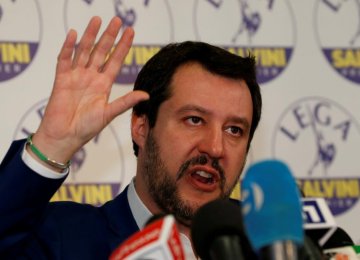 Italy Right-Wing Leader Salvini Blasts EU, Says It “Destroys”