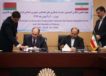 Iran, Belarus Sign Economic Roadmap