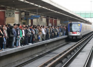 Around 1.2 million passengers commute to and from Tehran every day.