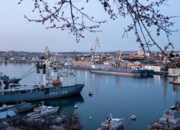 A seaport in Sevastopol, Crimea