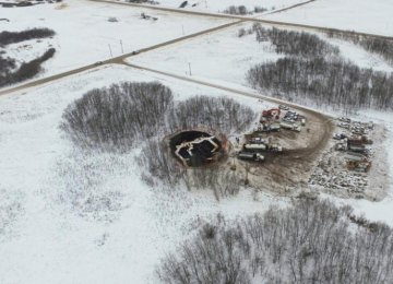 The site of the oil pipeline spill.