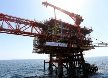 An offshore platform for South Pars Phase 18.