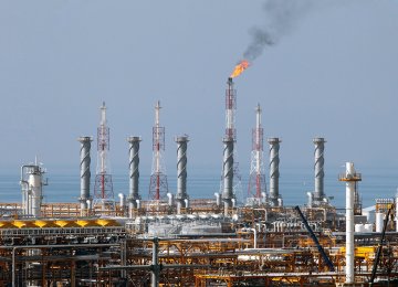 A view of the South Pars Gas Field in Kangan, Bushehr Province