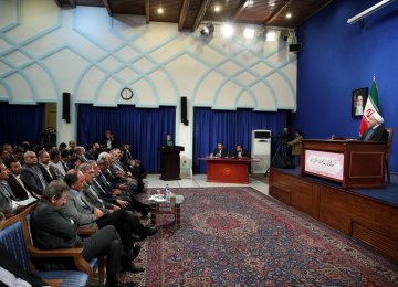 President Hassan Rouhani addressed wide range of issues at his press conference on April 10.  