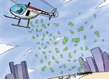 Helicopter money implies the free and irreversible distribution of money to end-consumers.