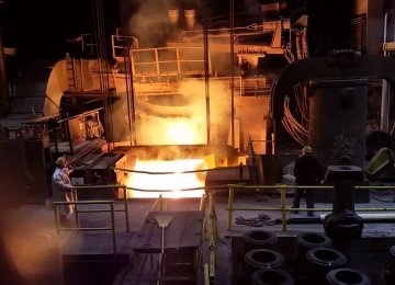 Close to 280 cubic meters of gas are needed to produce a ton of steel using DRI in electric arc furnaces.