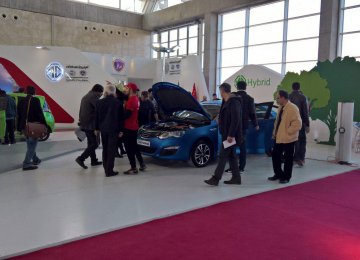 Several car brands are showing electric vehicles at the first Tehran Auto Show in over 11 years. 