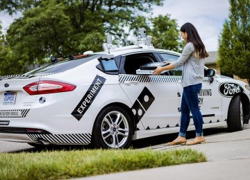 Over the next five weeks customers around Michigan will be offered the option of getting their pizza delivered by the hi-tech “driverless” car.