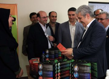 Vice President for Science and Technology Sorena Sattari during his one-day trip to Arak, Markazi Province, on August 7  