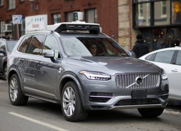 An Uber self-driving vehicle