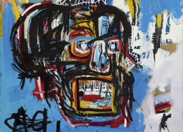 The untitled Jean-Michel Basquiat picture which was sold  at Sotheby’s for $110 million last May.