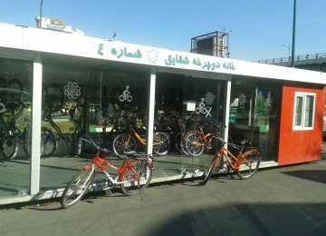 The bikes and lending stations remained a showpiece as few people chose to commute by bicycles.