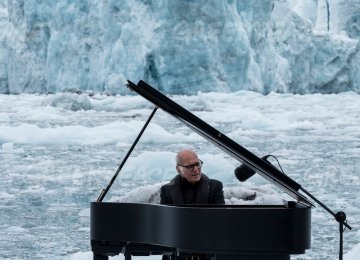 Ludovico Einaudi performing ‘Elegy for the Arctic’ in Svalbard, Norway