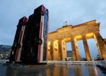 ‘Monument’ near Brandenburg Gate in Berlin